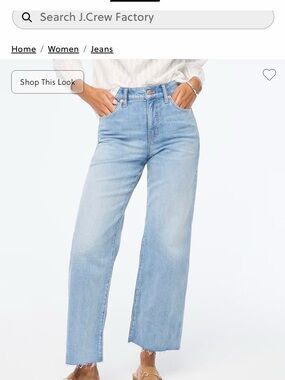 J. Crew Light Blue Wide-Leg Jeans